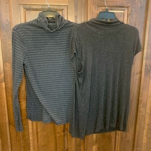 Cabi Charcoal Grey Cap Sleeve Turtleneck #3327